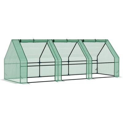 Szklarnia Outsunny 270x90x90cm PE Odporna na UV Chroni Rośliny Szklarnia Outsunny 270x90x90cm PE Odporna na UV Chroni Rośliny