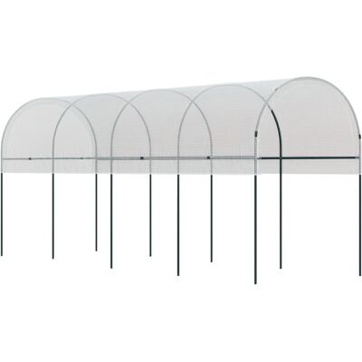 Szklarnia Outsunny z folią PE Mesh, zimowa szklarnia z folii stalowej, szklarnia na balkon, ogród, 400x120x170 cm, szklarnia na pomidory, warzywa, k.. Szklarnia Outsunny z folią PE Mesh, zimowa szklarnia z folii stalowej, szklarnia na balkon, ogród, 400x120x170 cm, szklarnia na pomidory, warzywa, k..