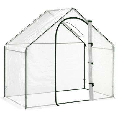 Szklarnia Outsunny z oknem i drzwiami zwijanymi, zimowa szklarnia z folii stalowej, szklarnia na balkon, do ogrodu, szklarnia na pomidory 180 x 100 .. Szklarnia Outsunny z oknem i drzwiami zwijanymi, zimowa szklarnia z folii stalowej, szklarnia na balkon, do ogrodu, szklarnia na pomidory 180 x 100 ..