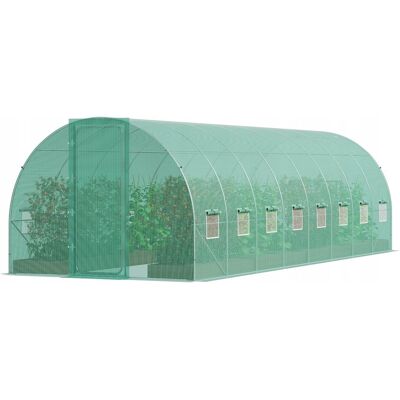SZKLARNIA TUNELOWA VEVOR 27.4X9.5X7.4 STOPY MOCNA OCYNKOWANA RAMA PE COVER SZKLARNIA TUNELOWA VEVOR 27.4X9.5X7.4 STOPY MOCNA OCYNKOWANA RAMA PE COVER