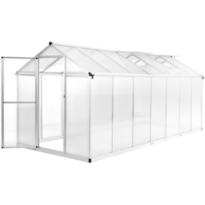 VMP Szklarnia z aluminiową ramą, 421x190x195 cm, 15,6 m³ VMP Szklarnia z aluminiową ramą, 421x190x195 cm, 15,6 m³