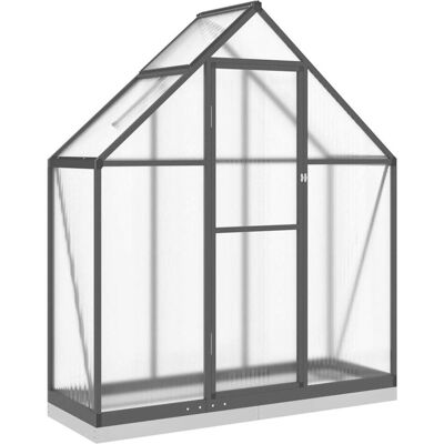 VMP Szklarnia Z Ramą Podstawy, Antracyt, 169X58X202 Cm, Aluminium VMP Szklarnia Z Ramą Podstawy, Antracyt, 169X58X202 Cm, Aluminium