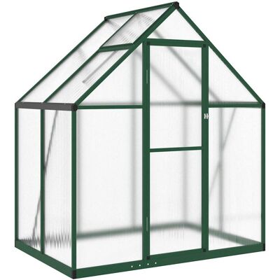 VMP Szklarnia Z Ramą Podstawy, Zielona, 169X114X195 Cm, Aluminium VMP Szklarnia Z Ramą Podstawy, Zielona, 169X114X195 Cm, Aluminium