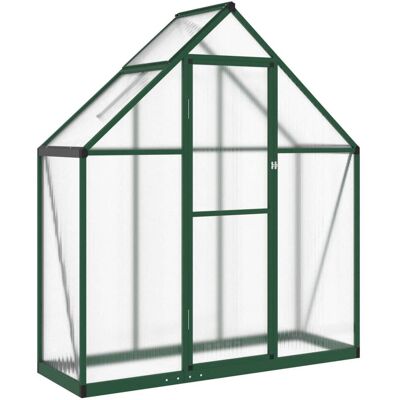 VMP Szklarnia Z Ramą Podstawy, Zielona, 169X58X195 Cm, Aluminium VMP Szklarnia Z Ramą Podstawy, Zielona, 169X58X195 Cm, Aluminium