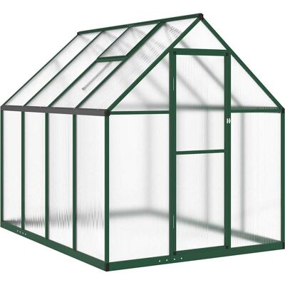 VMP Szklarnia Z Ramą Podstawy, Zielona, 224X169X195 Cm, Aluminium VMP Szklarnia Z Ramą Podstawy, Zielona, 224X169X195 Cm, Aluminium