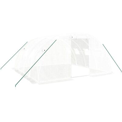 VMP Szklarnia Ze Stalową Ramą, Biała, 16 M², 4X4X2 M VMP Szklarnia Ze Stalową Ramą, Biała, 16 M², 4X4X2 M
