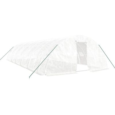 VMP Szklarnia Ze Stalową Ramą, Biała, 60 M², 12X5X2,3 M VMP Szklarnia Ze Stalową Ramą, Biała, 60 M², 12X5X2,3 M