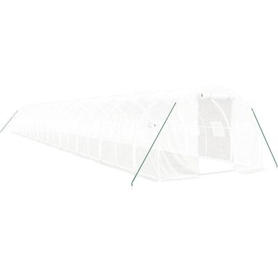 VMP Szklarnia Ze Stalową Ramą, Biała, 60 M², 20X3X2 M VMP Szklarnia Ze Stalową Ramą, Biała, 60 M², 20X3X2 M