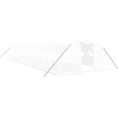 VMP Szklarnia Ze Stalową Ramą, Biała, 72 M², 18X4X2 M VMP Szklarnia Ze Stalową Ramą, Biała, 72 M², 18X4X2 M