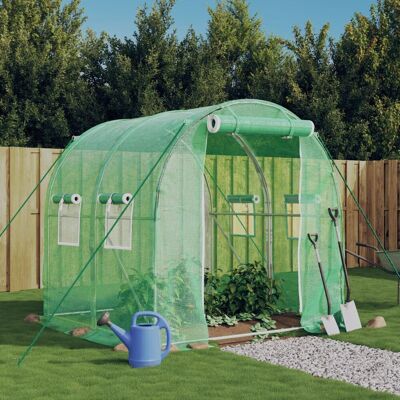 VMP Szklarnia Ze Stalową Ramą, Zielona, 4 M², 2X2X2 M VMP Szklarnia Ze Stalową Ramą, Zielona, 4 M², 2X2X2 M