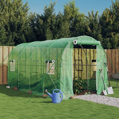 VMP Szklarnia Ze Stalową Ramą, Zielona, 8 M², 4X2X2 M VMP Szklarnia Ze Stalową Ramą, Zielona, 8 M², 4X2X2 M