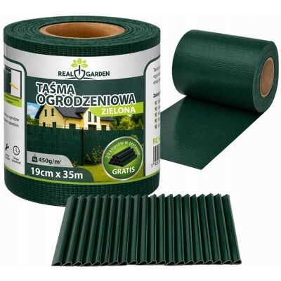 Real Garden Taśma Ogrodzeniowa 19 cm x 35 m Osłona Panelowa na Ogrodzenie Płot UV Real Garden Taśma Ogrodzeniowa 19 cm x 35 m Osłona Panelowa na Ogrodzenie Płot UV