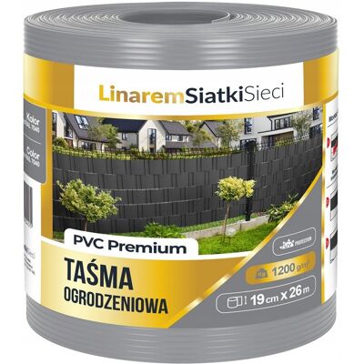 Linarem SiatkiSieci Taśma Ogrodzeniowa 19X26M Premium 1200G Szary. Osłona Na Ogrodzenie Linarem SiatkiSieci Taśma Ogrodzeniowa 19X26M Premium 1200G Szary. Osłona Na Ogrodzenie