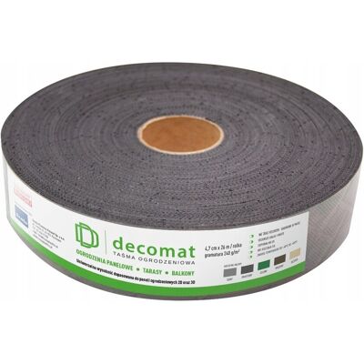 Inny producent TAŚMA OGRODZENIOWA 4.7cmx26m GRAFIT Decomat na panele 3D taras balkon / DECOMAT Inny producent TAŚMA OGRODZENIOWA 4.7cmx26m GRAFIT Decomat na panele 3D taras balkon / DECOMAT