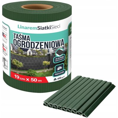 Linarem SiatkiSieci Taśma Ogrodzeniowa Płot Ogrodzenie 19Cmx50M Zielona Linarem SiatkiSieci Taśma Ogrodzeniowa Płot Ogrodzenie 19Cmx50M Zielona