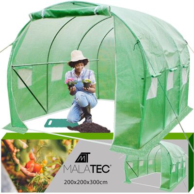 Tunel Ogrodowy Malatec - 6m², Zielony, 3 Sekcje Tunel Ogrodowy Malatec - 6m², Zielony, 3 Sekcje