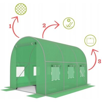 Inny producent TUNEL FOLIOWY 7m² OGRODOWY SZKLARNIA 3,5x2m UV-4 Inny producent TUNEL FOLIOWY 7m² OGRODOWY SZKLARNIA 3,5x2m UV-4