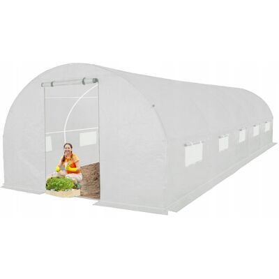 4iQ Group Tunel Foliowy Szklarnia 3x8m PREMIUM z Siatką PE Biały rurki 25mm 4iQ Group Tunel Foliowy Szklarnia 3x8m PREMIUM z Siatką PE Biały rurki 25mm