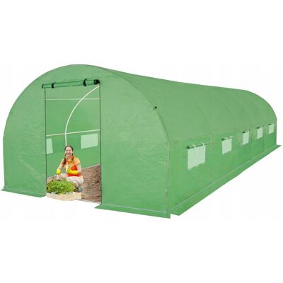 4iQ Group Tunel Foliowy Szklarnia 3x8m PREMIUM z Siatką PE Zielony rurki 25mm 4iQ Group Tunel Foliowy Szklarnia 3x8m PREMIUM z Siatką PE Zielony rurki 25mm