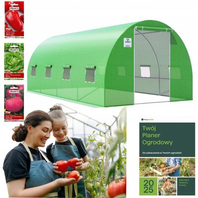 Focus Garden Tunel Ogrodowy Foliowy Szklarnia 3x6x2 18m2 Zielony na Warzywa UV4 Focus Garden Tunel Ogrodowy Foliowy Szklarnia 3x6x2 18m2 Zielony na Warzywa UV4