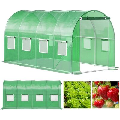 Bauerkraft Tunel Ogrodowy Foliowy Szklarnia Folia 6X3X2M 18M² Zielony Bauerkraft Tunel Ogrodowy Foliowy Szklarnia Folia 6X3X2M 18M² Zielony