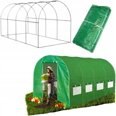 Inny producent FOLIA + STELAŻ 10m² Tunel Ogrodowy Foliowy Szklarnia 4x2,5x2m PREMIUM GRUBY Inny producent FOLIA + STELAŻ 10m² Tunel Ogrodowy Foliowy Szklarnia 4x2,5x2m PREMIUM GRUBY