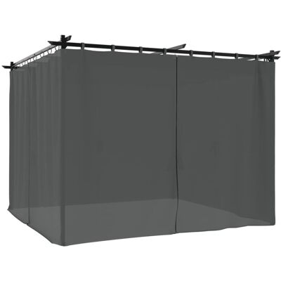 vidaXL Altana ogrodowa z zasłonami, antracytowa, 3x3 m, stal vidaXL Altana ogrodowa z zasłonami, antracytowa, 3x3 m, stal