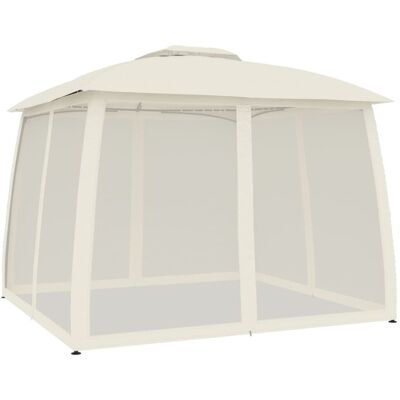 vidaXL Kremowy gazebo 2,93x2,93 m z dachem dwupoziomowym i ścianami z siatki vidaXL Kremowy gazebo 2,93x2,93 m z dachem dwupoziomowym i ścianami z siatki