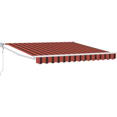 vidaXL Automatyczna markiza chowana Pomarańczowa i brązowa 300x250 cm vidaXL Automatyczna markiza chowana Pomarańczowa i brązowa 300x250 cm