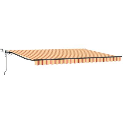 vidaXL Automatyczna markiza chowana z LED w żółtym i pomarańczowym, 450x300 cm vidaXL Automatyczna markiza chowana z LED w żółtym i pomarańczowym, 450x300 cm