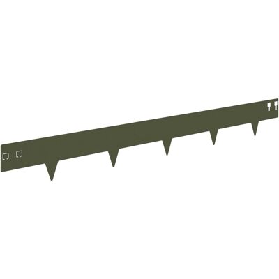 vidaXL Krawężnik do trawnika 10 pcs 100 x 12 cm Stal Oliwkowy zielony vidaXL Krawężnik do trawnika 10 pcs 100 x 12 cm Stal Oliwkowy zielony