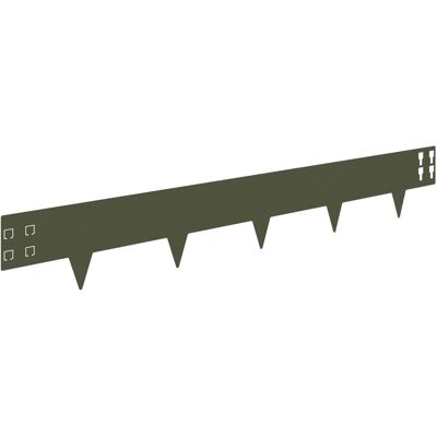 vidaXL Krawężnik do trawnika 10 pcs 100 x 15 cm Stal Oliwkowy zielony vidaXL Krawężnik do trawnika 10 pcs 100 x 15 cm Stal Oliwkowy zielony