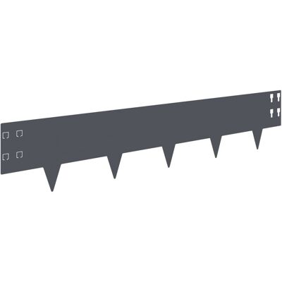 vidaXL Krawężnik do trawnika 10 pcs 100 x 20 cm Stal antracytowy vidaXL Krawężnik do trawnika 10 pcs 100 x 20 cm Stal antracytowy