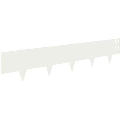 vidaXL Krawężnik do trawnika 10 pcs 100 x 20 cm Stal Biały vidaXL Krawężnik do trawnika 10 pcs 100 x 20 cm Stal Biały
