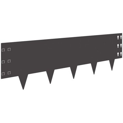 vidaXL Krawężnik do trawnika 10 pcs 100 x 30 cm Stal Czarny vidaXL Krawężnik do trawnika 10 pcs 100 x 30 cm Stal Czarny