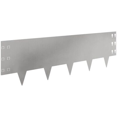 vidaXL Krawężnik do trawnika 10 pcs 100 x 30 cm Stal srebrny vidaXL Krawężnik do trawnika 10 pcs 100 x 30 cm Stal srebrny