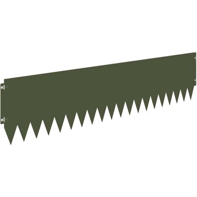 vidaXL Krawężnik do trawnika 10 pcs 103 x 25 cm Stal Oliwkowy zielony vidaXL Krawężnik do trawnika 10 pcs 103 x 25 cm Stal Oliwkowy zielony