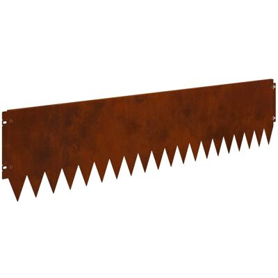 vidaXL Krawężnik do trawnika 10 pcs 103 x 25 cm Stal Rdzawy vidaXL Krawężnik do trawnika 10 pcs 103 x 25 cm Stal Rdzawy