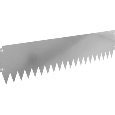 vidaXL Krawężnik do trawnika 10 pcs 103 x 25 cm Stal srebrny vidaXL Krawężnik do trawnika 10 pcs 103 x 25 cm Stal srebrny