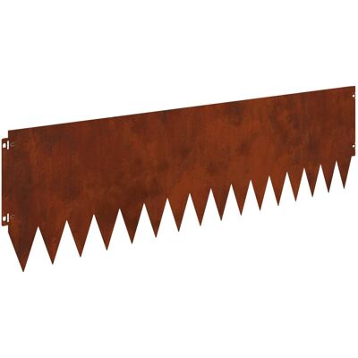 vidaXL Krawężnik do trawnika 10 pcs 103 x 30 cm Stal Rdzawy vidaXL Krawężnik do trawnika 10 pcs 103 x 30 cm Stal Rdzawy