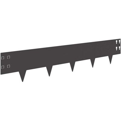 vidaXL Krawężnik do trawnika 20 pcs 100 x 20 cm Stal Czarny vidaXL Krawężnik do trawnika 20 pcs 100 x 20 cm Stal Czarny