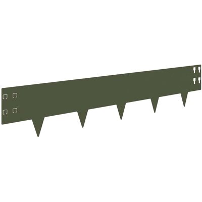vidaXL Krawężnik do trawnika 20 pcs 100 x 20 cm Stal Oliwkowy zielony vidaXL Krawężnik do trawnika 20 pcs 100 x 20 cm Stal Oliwkowy zielony