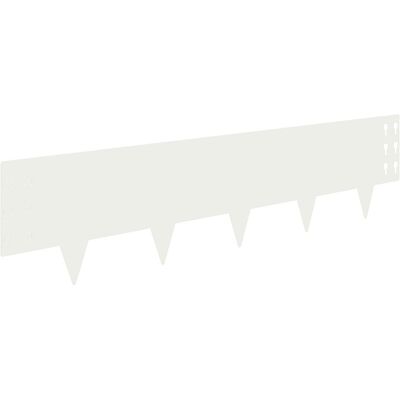 vidaXL Krawężnik do trawnika 20 pcs 100 x 25 cm Stal Biały vidaXL Krawężnik do trawnika 20 pcs 100 x 25 cm Stal Biały