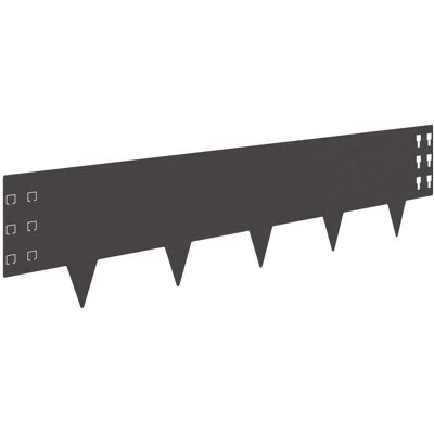 vidaXL Krawężnik do trawnika 20 pcs 100 x 25 cm Stal Czarny vidaXL Krawężnik do trawnika 20 pcs 100 x 25 cm Stal Czarny