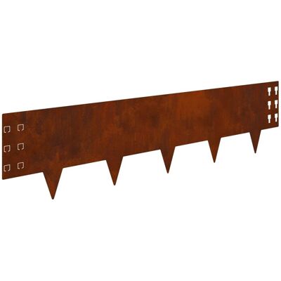 vidaXL Krawężnik do trawnika 20 pcs 100 x 25 cm Stal Rdzawy vidaXL Krawężnik do trawnika 20 pcs 100 x 25 cm Stal Rdzawy