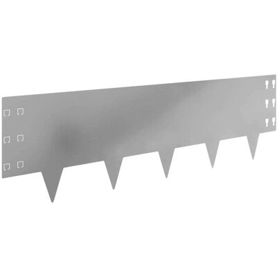 vidaXL Krawężnik do trawnika 20 pcs 100 x 30 cm Stal srebrny vidaXL Krawężnik do trawnika 20 pcs 100 x 30 cm Stal srebrny