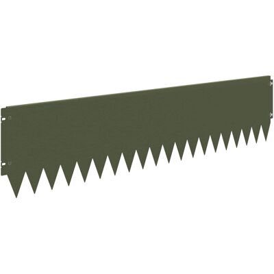 vidaXL Krawężnik do trawnika 20 pcs 103 x 25 cm Stal Oliwkowy zielony vidaXL Krawężnik do trawnika 20 pcs 103 x 25 cm Stal Oliwkowy zielony
