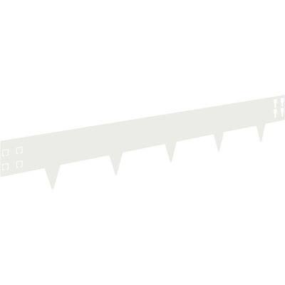 vidaXL Krawężnik do trawnika 30 pcs 100 x 15 cm Stal Biały vidaXL Krawężnik do trawnika 30 pcs 100 x 15 cm Stal Biały