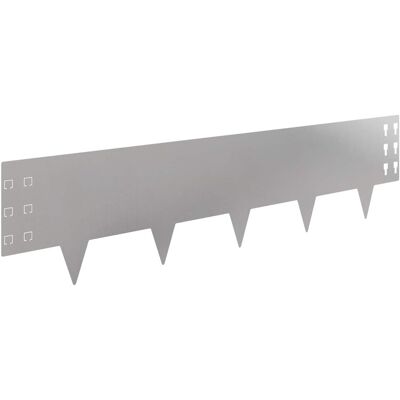 vidaXL Krawężnik do trawnika 30 pcs 100 x 25 cm Stal srebrny vidaXL Krawężnik do trawnika 30 pcs 100 x 25 cm Stal srebrny
