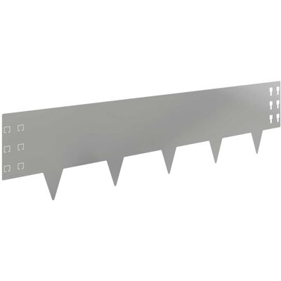 vidaXL Krawężnik do trawnika 30 pcs 100 x 25 cm Stal srebrny vidaXL Krawężnik do trawnika 30 pcs 100 x 25 cm Stal srebrny